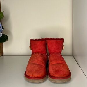UGG Red Suede Short Winter Boots